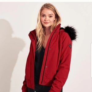 cozy lined bomber jacket